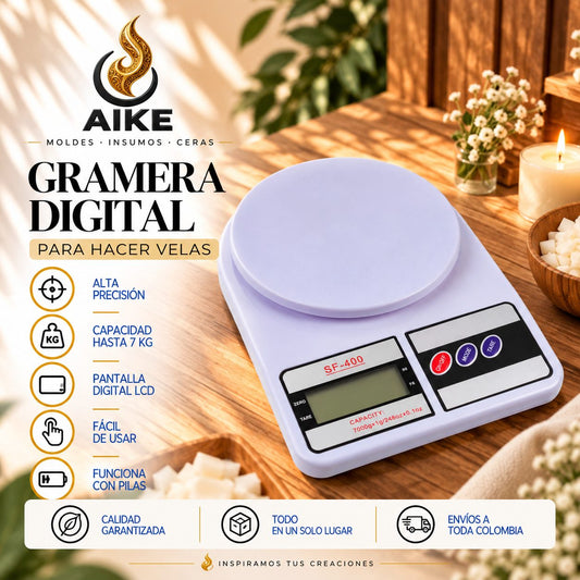 Báscula Digital para Velas y Jabones | Gramera de Precisión | AIKE - Aike Store
