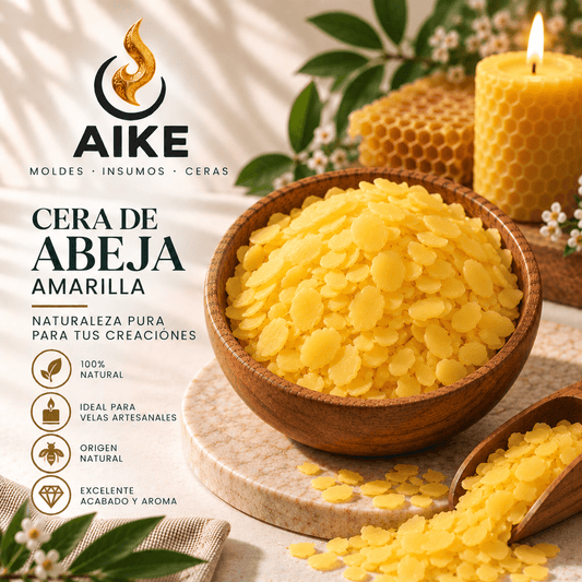 Cera de Abeja Amarilla para Velas Artesanales | Cera Natural - Aike Store