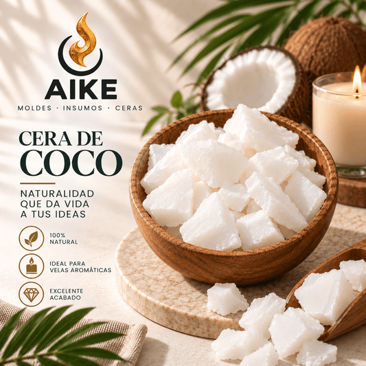 Cera de Coco para Velas Aromáticas y Artesanales | Acabado Cremoso - Aike Store