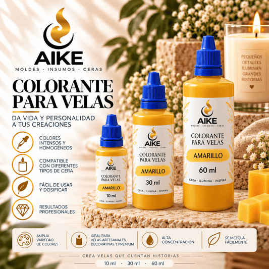 Colorante Líquido para Velas | 12 Colores y 3 Presentaciones - Aike Store