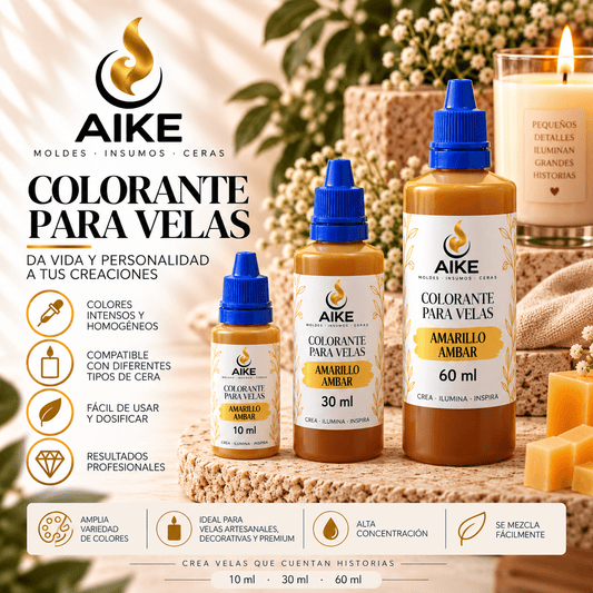 Colorante Líquido para Velas | 12 Colores y 3 Presentaciones - Aike Store