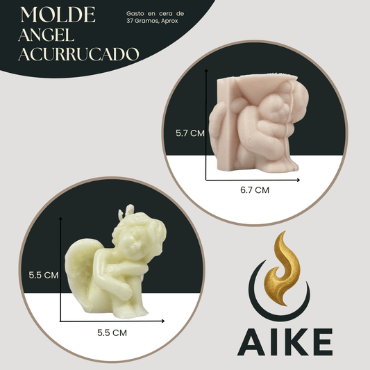 Molde Ángel Acurrucado para Velas | Molde de Silicona Decorativo 3D - Aike Store