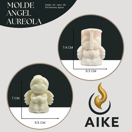 Molde Ángel con Aureola para Velas | Molde de Silicona Decorativo 3D - Aike Store