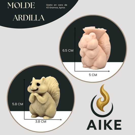 Molde Ardilla para Velas | Molde Decorativo Animal en Silicona - Aike Store