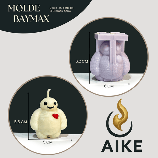 Molde Baymax para Velas | Molde Decorativo Kawaii en Silicona 3D - Aike Store