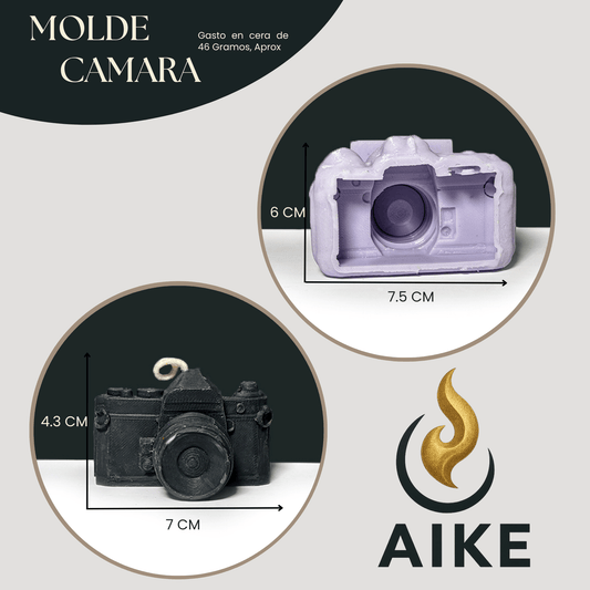 Molde Cámara para Velas Artesanales y Aromáticas | Molde de Silicona 3D Decorativo - Aike Store