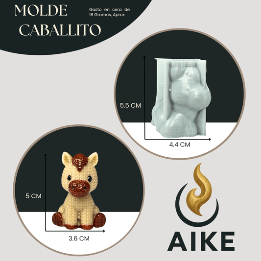 Molde de Silicona Caballito para Velas | Molde 3D Premium - Aike Store