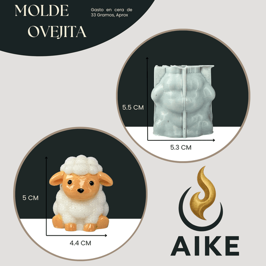 Molde de Silicona Ovejita para Velas | Molde 3D Premium - Aike Store