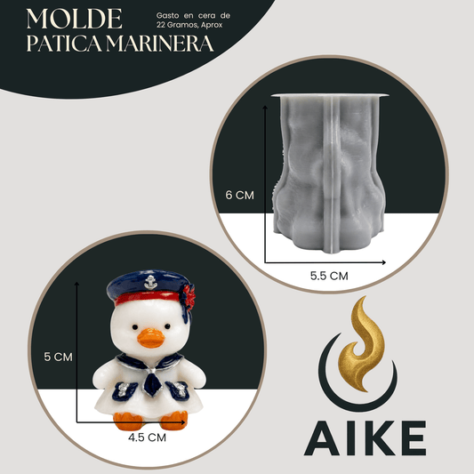 Molde de Silicona Patica Marinera para Velas | Molde 3D - Aike Store