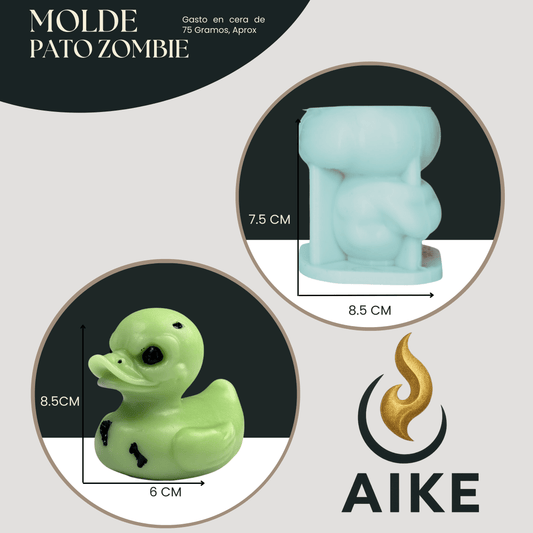 Molde de Silicona Pato Zombie Halloween | Molde 3D - Aike Store