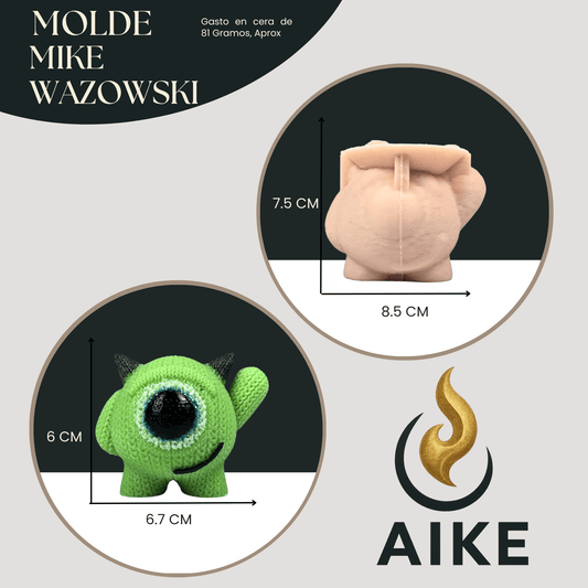 Molde Monstruo Mike Wazowski para Velas | Molde Silicona 3D Decorativo Infantil - Aike Store