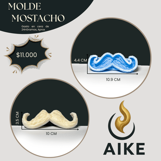 Molde Mostacho para Velas Artesanales | Molde de Silicona Decorativo Bigote 3D - Aike Store