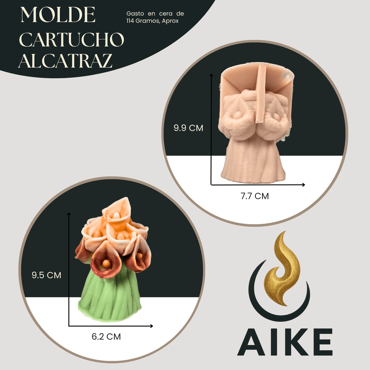Molde Ramo de Alcatraz para Velas | Molde de Silicona Flores Elegantes 3D - Aike Store