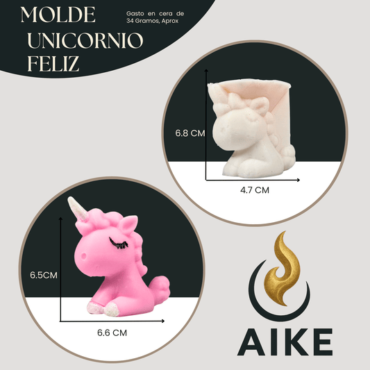 Molde Unicornio Bebé para Velas Decorativas | Molde 3D en Silicona Alta Calidad - Aike Store