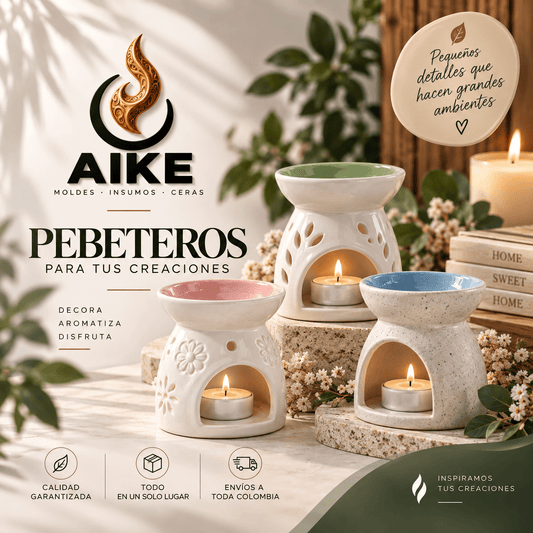 Pebetero para Wax Melts y Esencias | Quemador de Cera Decorativo | #3 - Aike Store