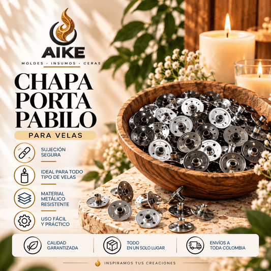 Porta Pabilos Metálicos para Velas | Chapas para Mechas | AIKE - Aike Store